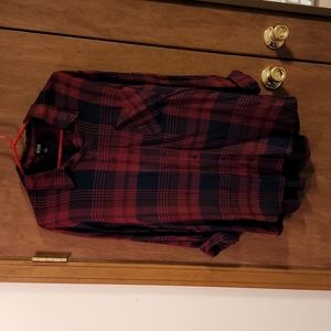 a.n.a Lightweight Plaid Buttondown Shirt